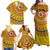 Custom Colombia Football Family Matching Off Shoulder Maxi Dress and Hawaiian Shirt Sporty Vueltiao Hat