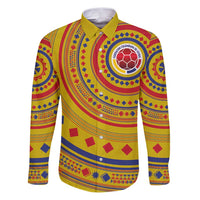 Custom Colombia Football Family Matching Puletasi and Hawaiian Shirt Sporty Vueltiao Hat
