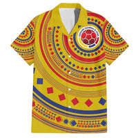 Custom Colombia Football Family Matching Summer Maxi Dress and Hawaiian Shirt Sporty Vueltiao Hat