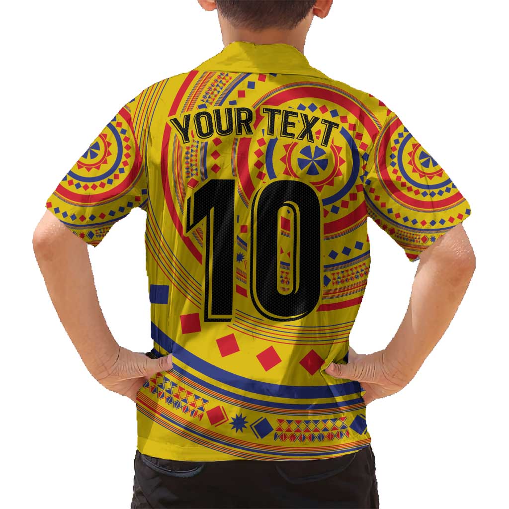 Custom Colombia Football Family Matching Tank Maxi Dress and Hawaiian Shirt Sporty Vueltiao Hat