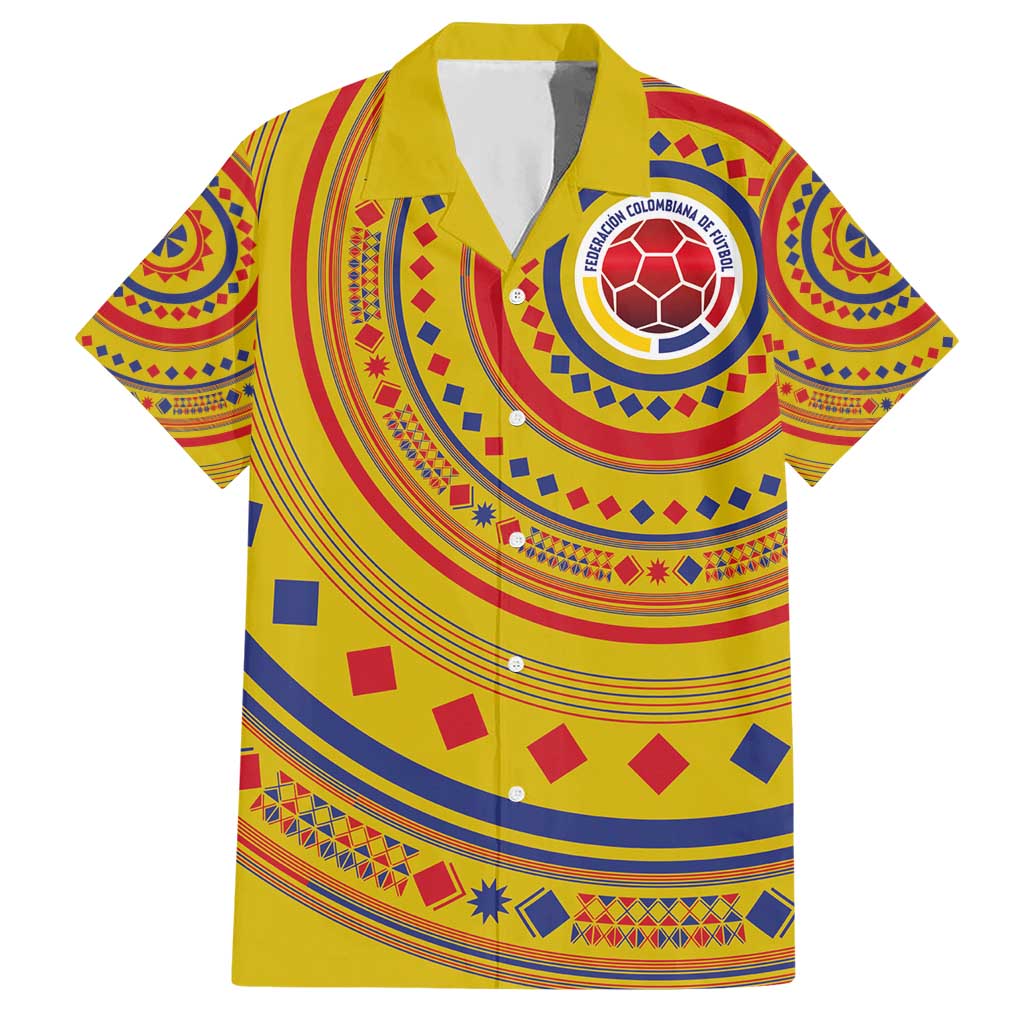 Custom Colombia Football Hawaiian Shirt Sporty Vueltiao Hat