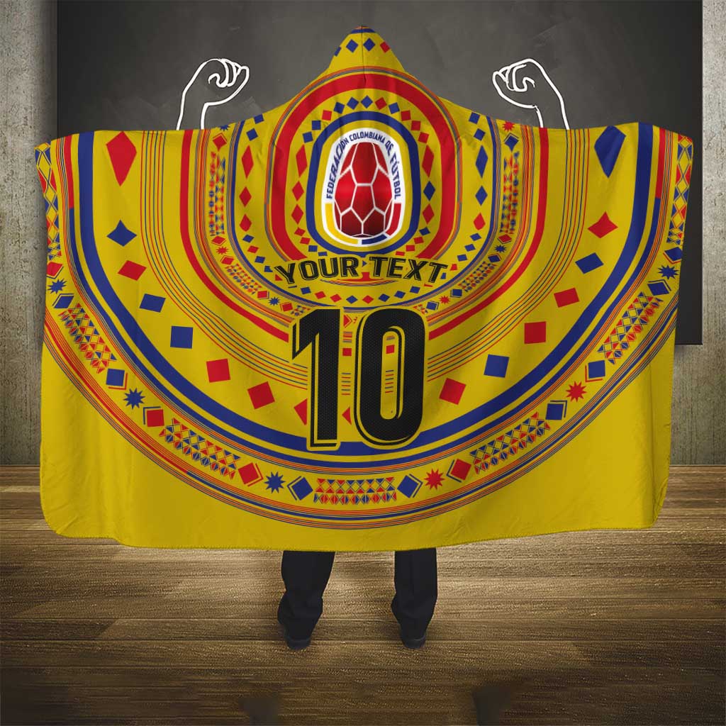 Custom Colombia Football Hooded Blanket Sporty Vueltiao Hat