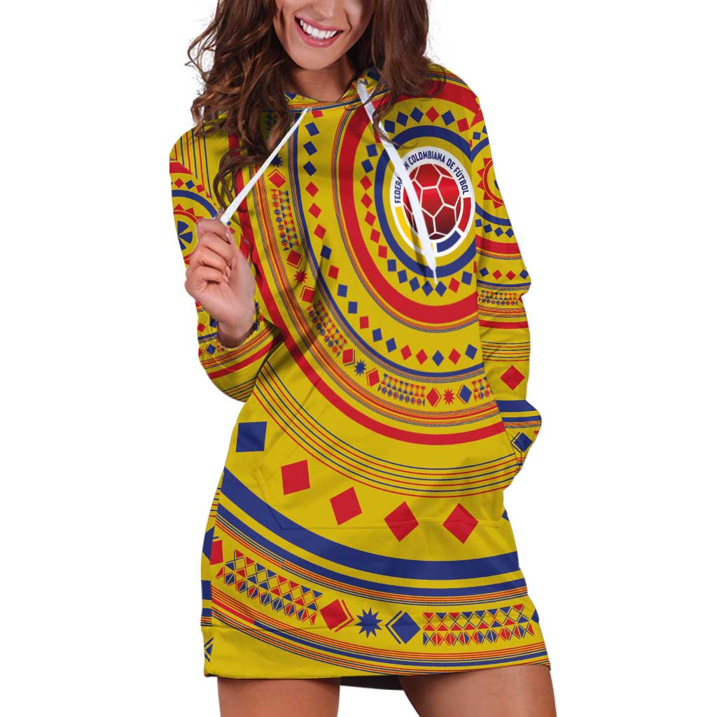 Custom Colombia Football Hoodie Dress Sporty Vueltiao Hat