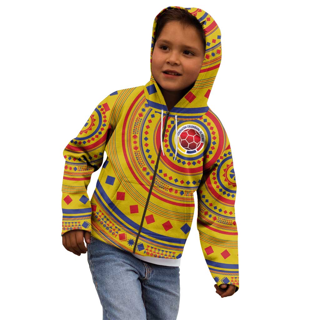 Custom Colombia Football Kid Hoodie Sporty Vueltiao Hat