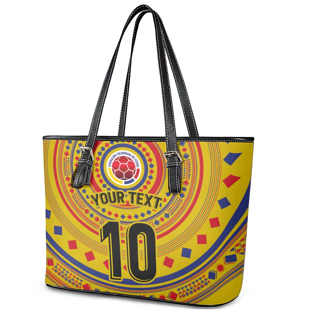 Custom Colombia Football Leather Tote Bag Sporty Vueltiao Hat
