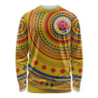 Custom Colombia Football Long Sleeve Shirt Sporty Vueltiao Hat