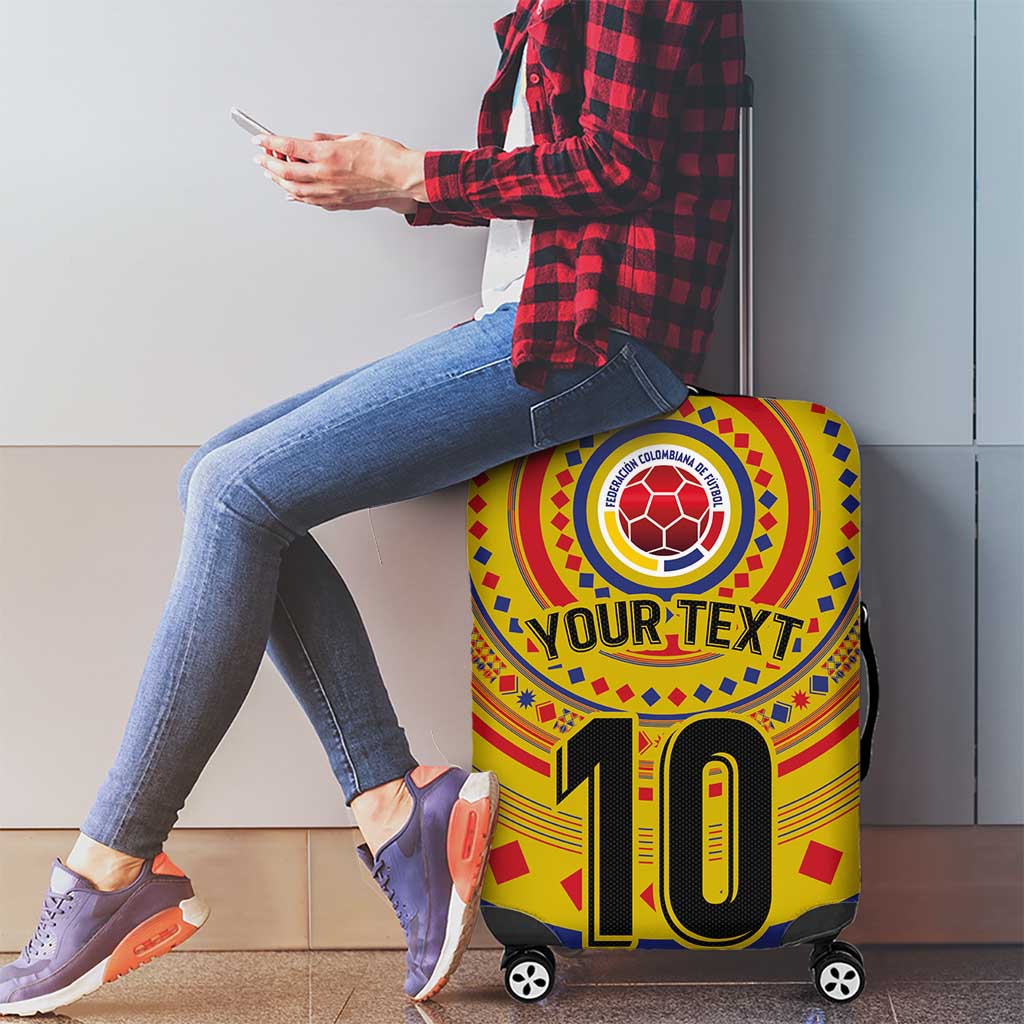 Custom Colombia Football Luggage Cover Sporty Vueltiao Hat