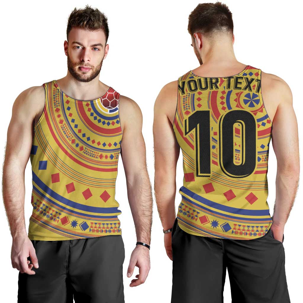 Custom Colombia Football Men Tank Top Sporty Vueltiao Hat