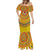 Custom Colombia Football Mermaid Dress Sporty Vueltiao Hat