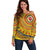 Custom Colombia Football Off Shoulder Sweater Sporty Vueltiao Hat
