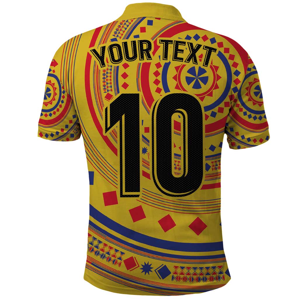 Custom Colombia Football Polo Shirt Sporty Vueltiao Hat