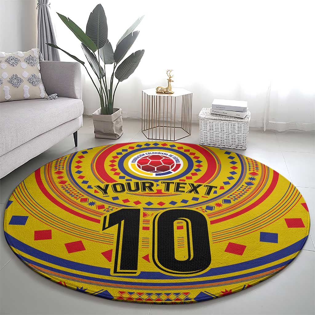 Custom Colombia Football Round Carpet Sporty Vueltiao Hat