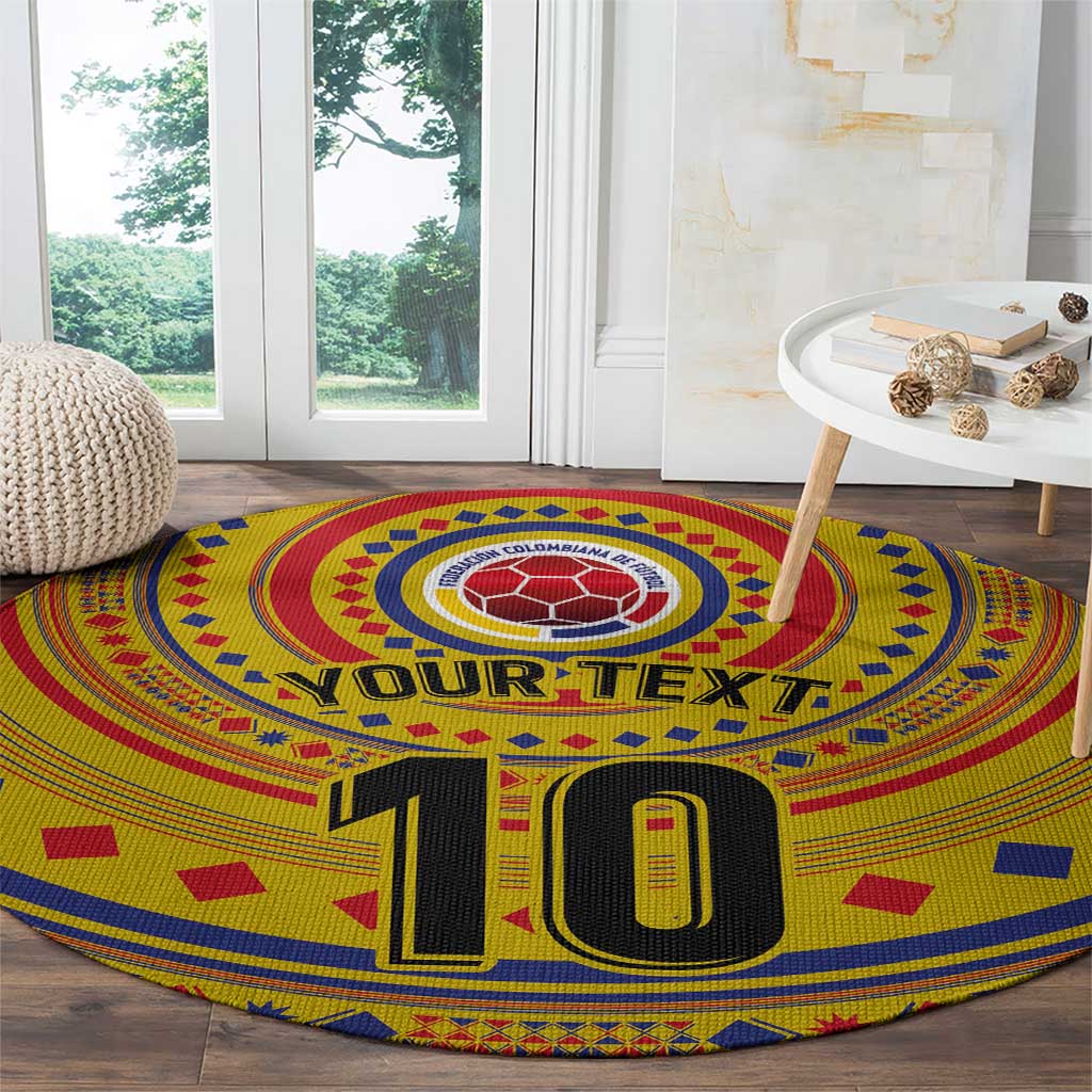 Custom Colombia Football Round Carpet Sporty Vueltiao Hat