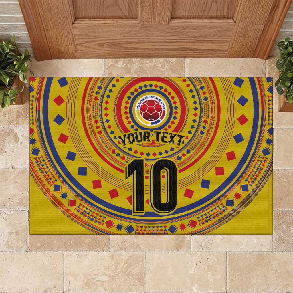 Custom Colombia Football Rubber Doormat Sporty Vueltiao Hat