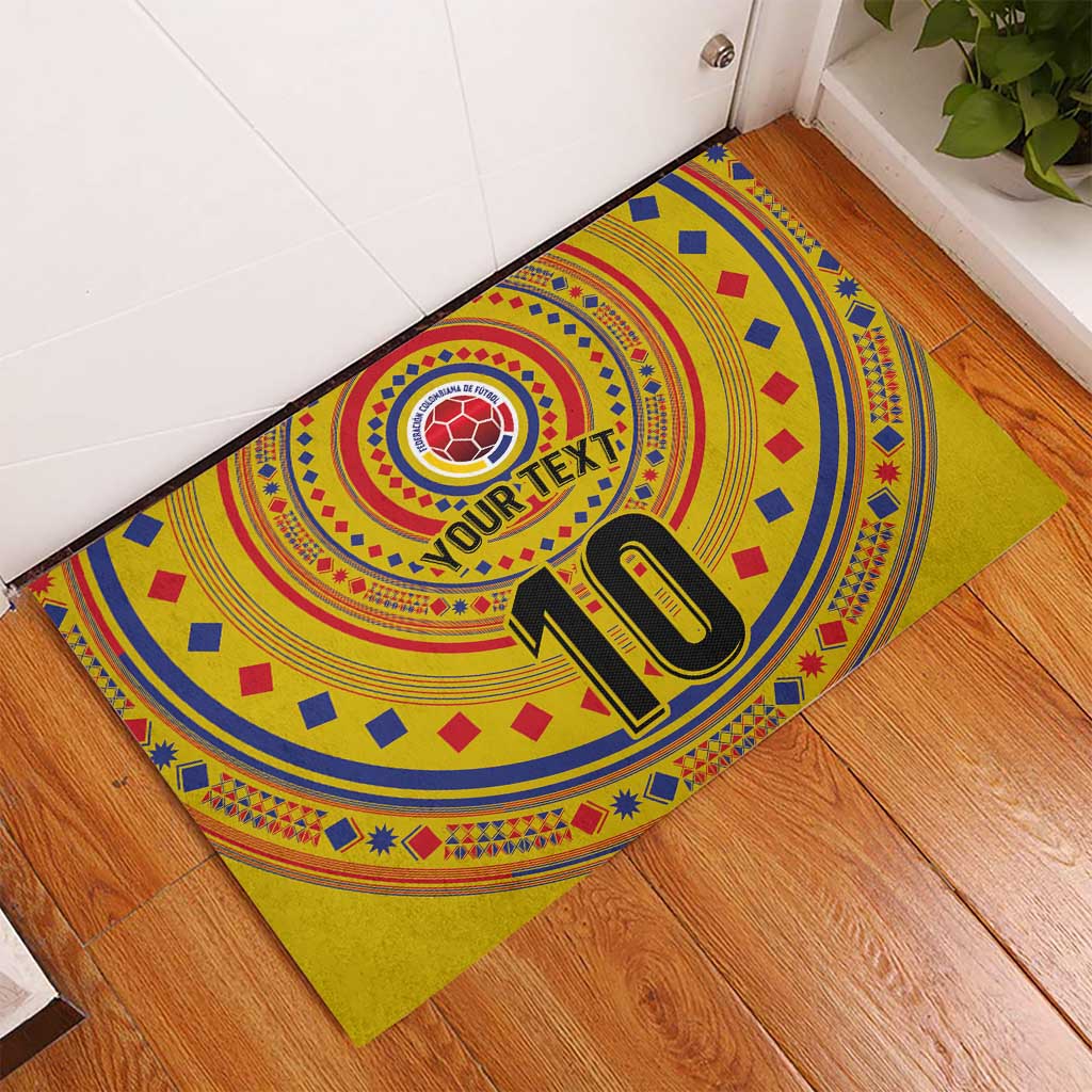 Custom Colombia Football Rubber Doormat Sporty Vueltiao Hat