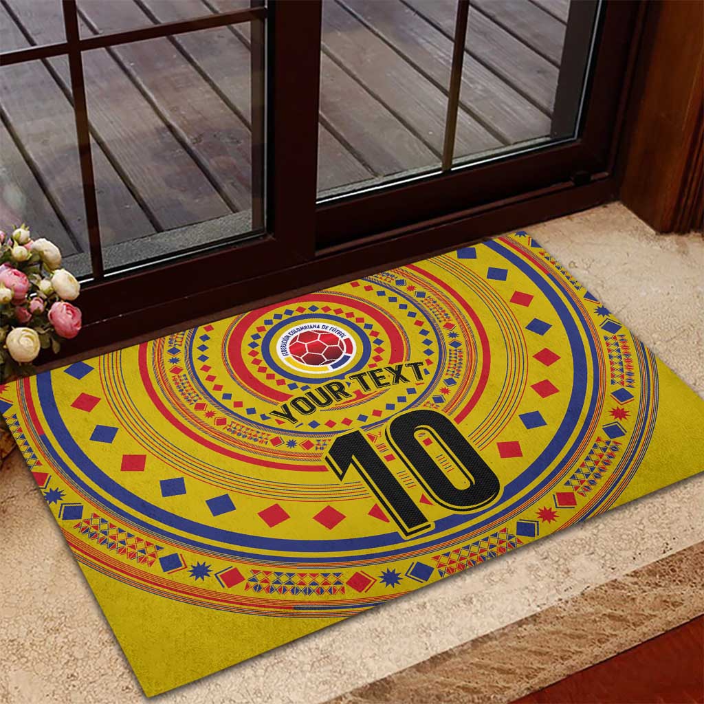 Custom Colombia Football Rubber Doormat Sporty Vueltiao Hat