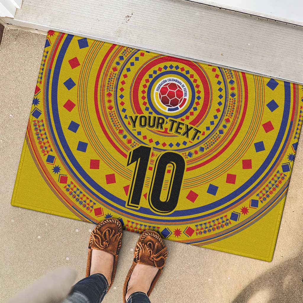 Custom Colombia Football Rubber Doormat Sporty Vueltiao Hat