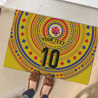 Custom Colombia Football Rubber Doormat Sporty Vueltiao Hat