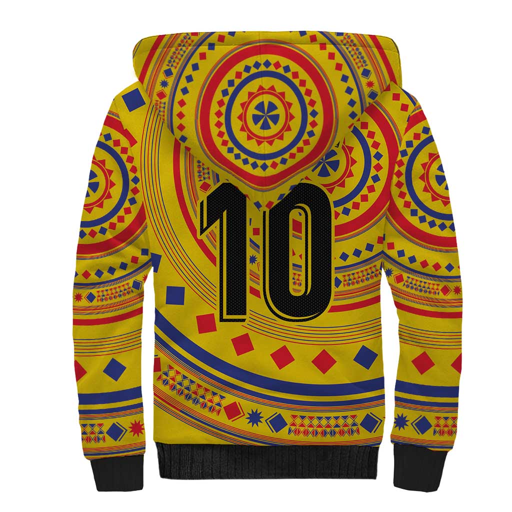 Custom Colombia Football Sherpa Hoodie Sporty Vueltiao Hat