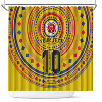 Custom Colombia Football Shower Curtain Sporty Vueltiao Hat
