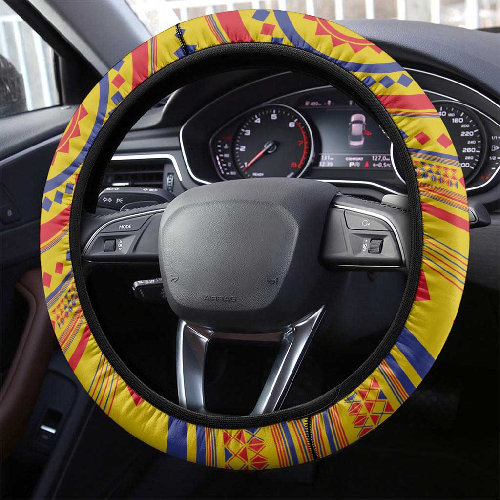 Colombia Football Steering Wheel Cover Sporty Vueltiao Hat