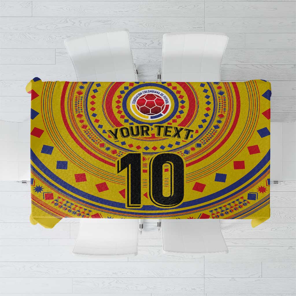 Custom Colombia Football Tablecloth Sporty Vueltiao Hat