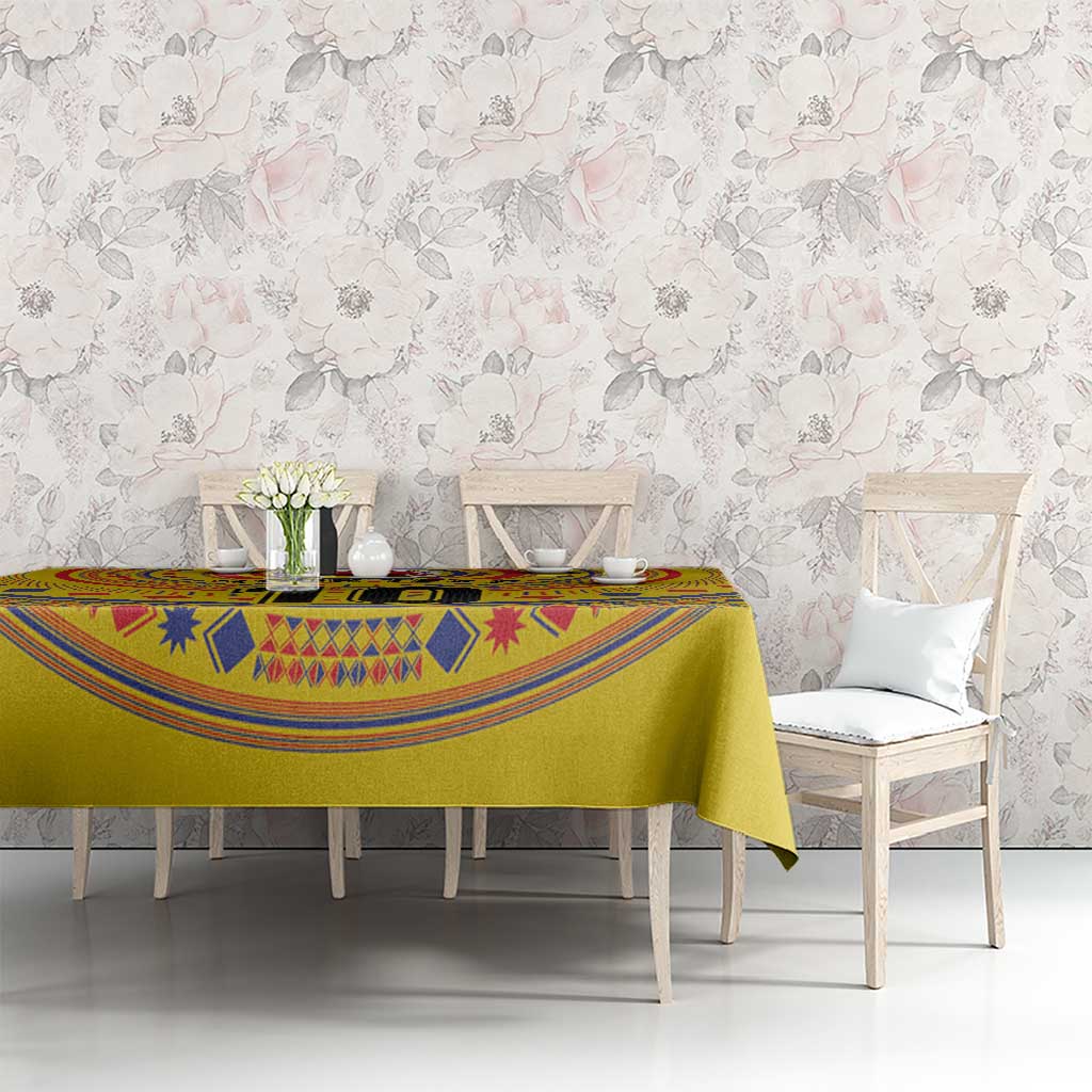 Custom Colombia Football Tablecloth Sporty Vueltiao Hat