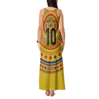 Custom Colombia Football Tank Maxi Dress Sporty Vueltiao Hat