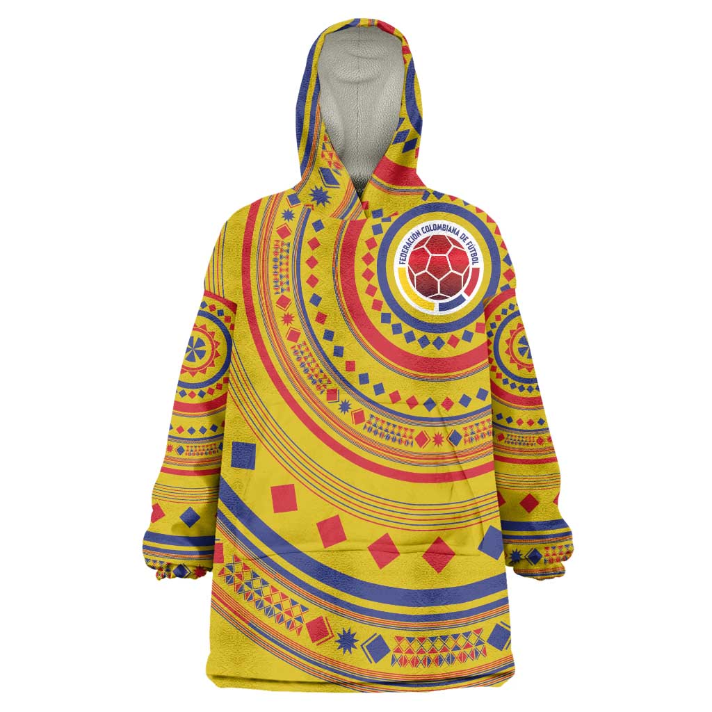 Custom Colombia Football Wearable Blanket Hoodie Sporty Vueltiao Hat