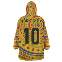 Custom Colombia Football Wearable Blanket Hoodie Sporty Vueltiao Hat