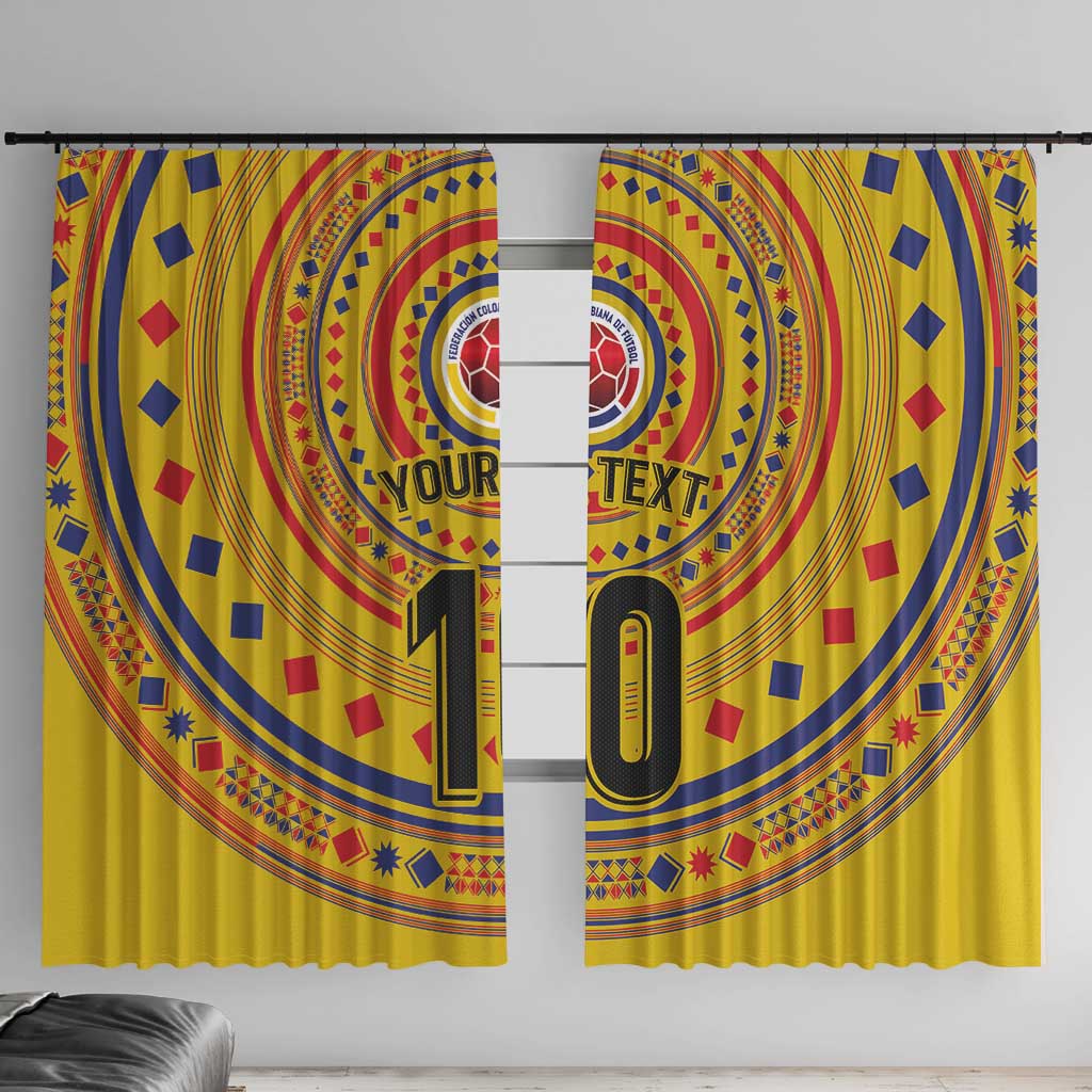 Custom Colombia Football Window Curtain Sporty Vueltiao Hat