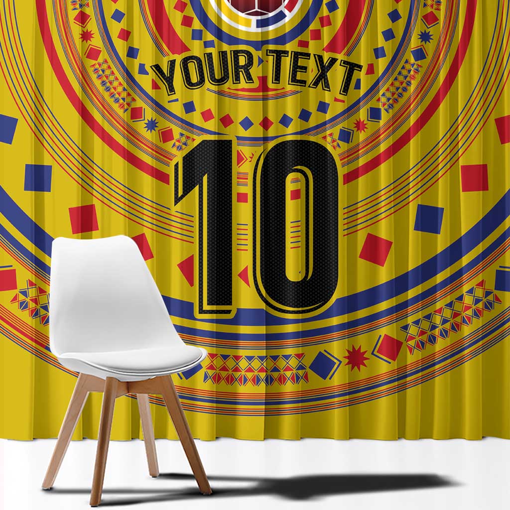 Custom Colombia Football Window Curtain Sporty Vueltiao Hat