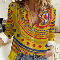 Custom Colombia Football Women Casual Shirt Sporty Vueltiao Hat