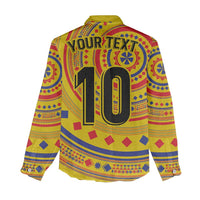 Custom Colombia Football Women Casual Shirt Sporty Vueltiao Hat