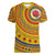 Custom Colombia Football Women V-Neck T-Shirt Sporty Vueltiao Hat
