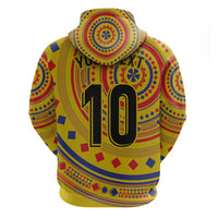 Custom Colombia Football Zip Hoodie Sporty Vueltiao Hat