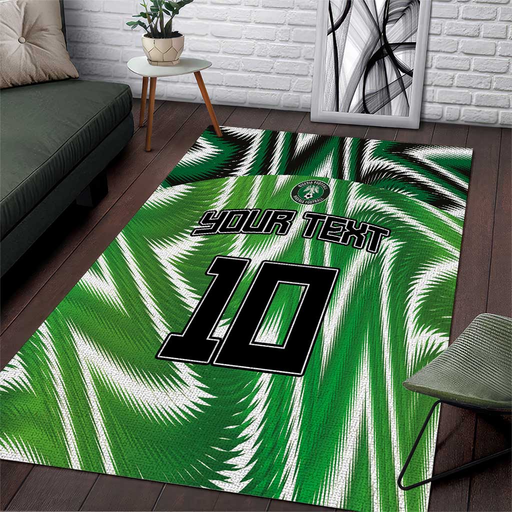 Custom Nigeria Football Area Rug Sporty Super Eagles