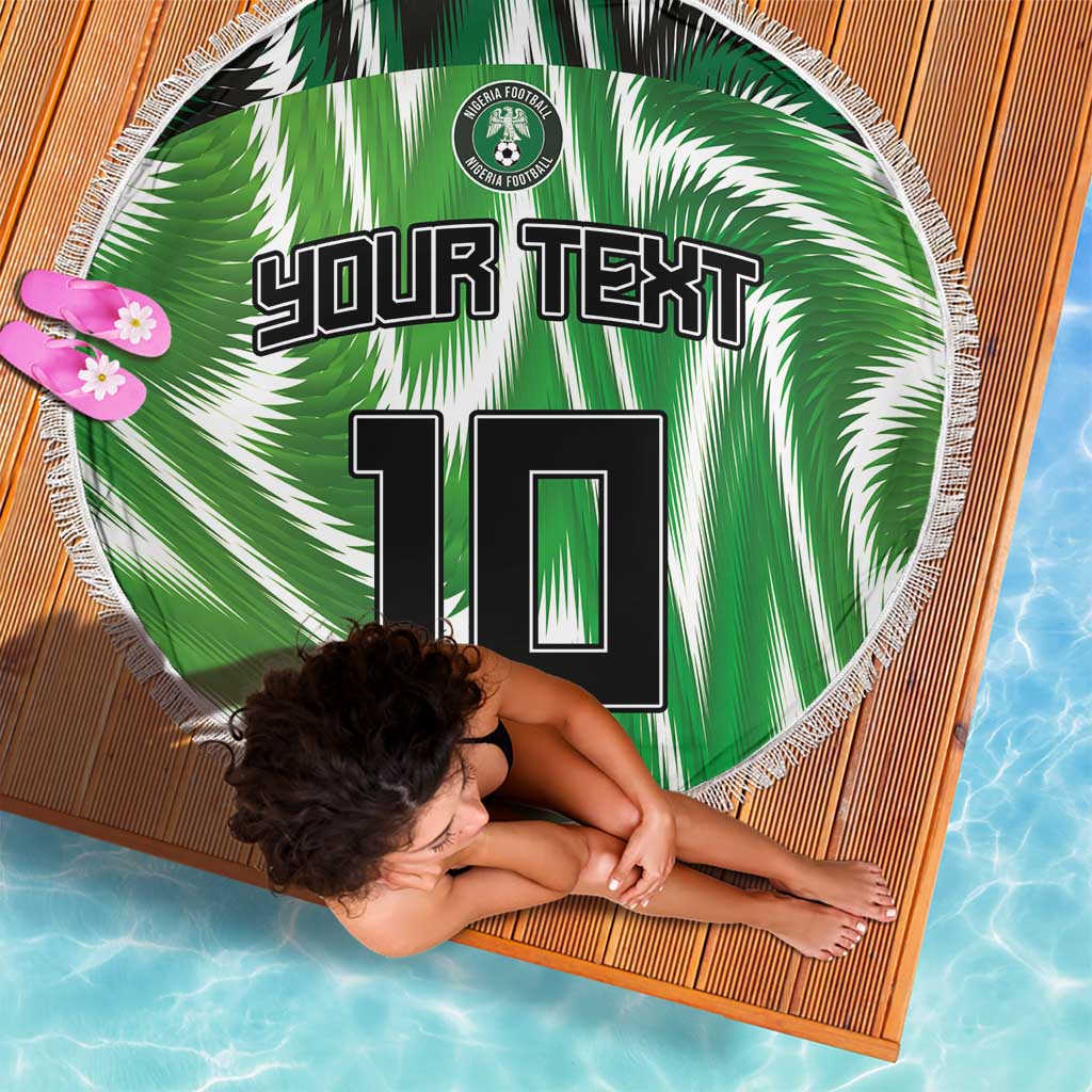 Custom Nigeria Football Beach Blanket Sporty Super Eagles