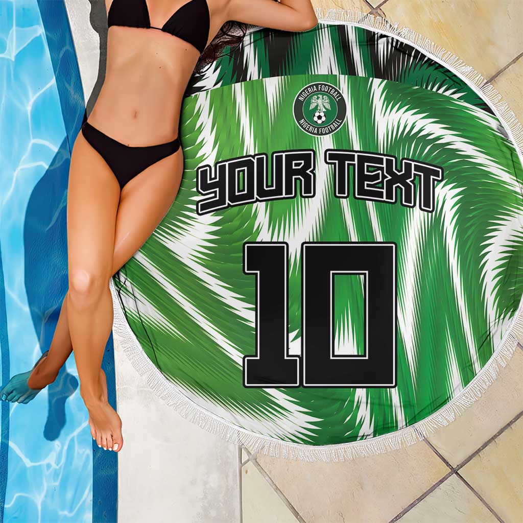 Custom Nigeria Football Beach Blanket Sporty Super Eagles
