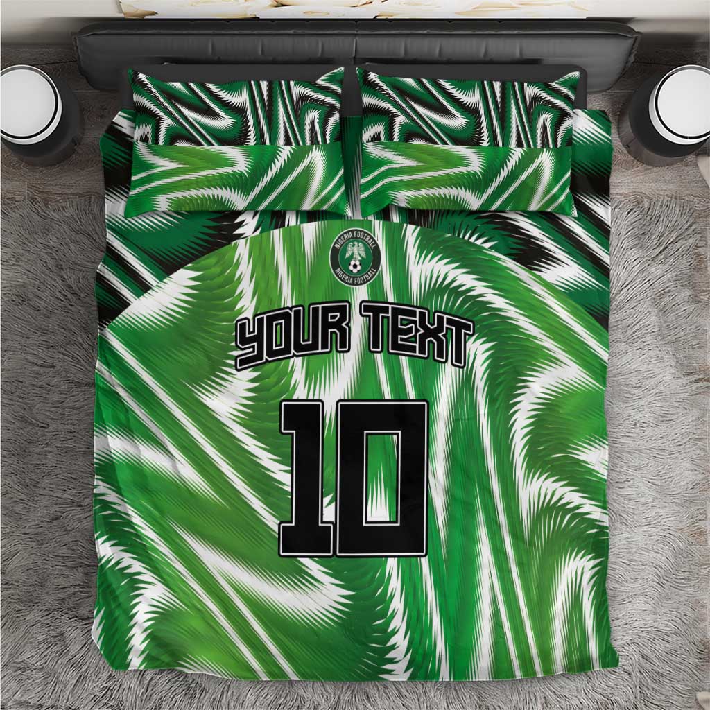 Custom Nigeria Football Bedding Set Sporty Super Eagles