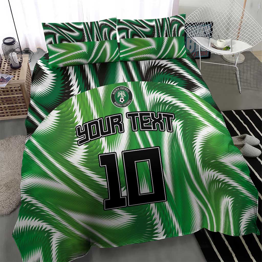 Custom Nigeria Football Bedding Set Sporty Super Eagles