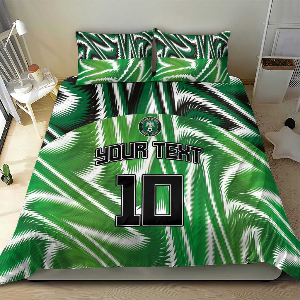 Custom Nigeria Football Bedding Set Sporty Super Eagles