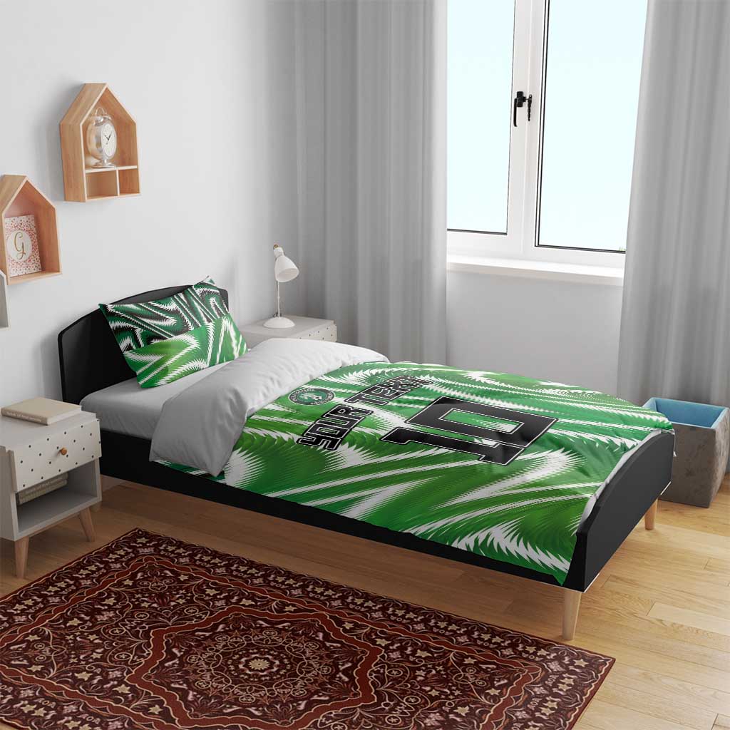 Custom Nigeria Football Bedding Set Sporty Super Eagles