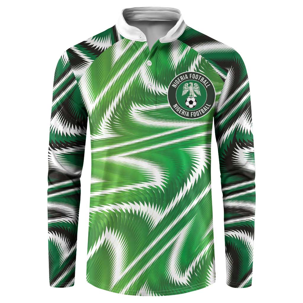 Custom Nigeria Football Button Sweatshirt Sporty Super Eagles