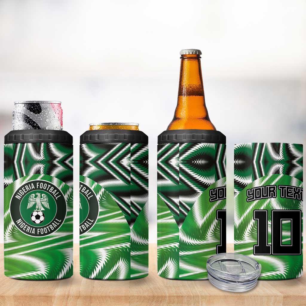 Custom Nigeria Football 4 in 1 Can Cooler Tumbler Sporty Super Eagles