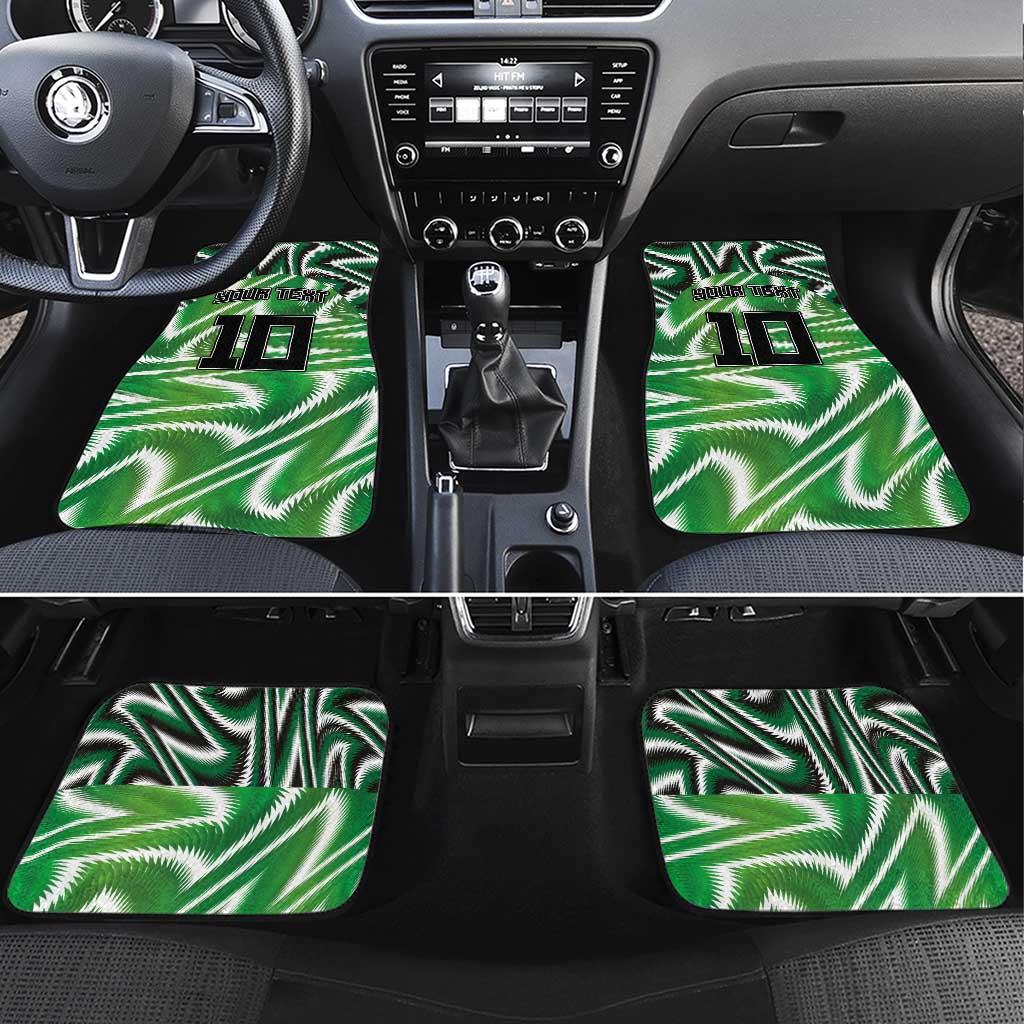 Custom Nigeria Football Car Mats Sporty Super Eagles