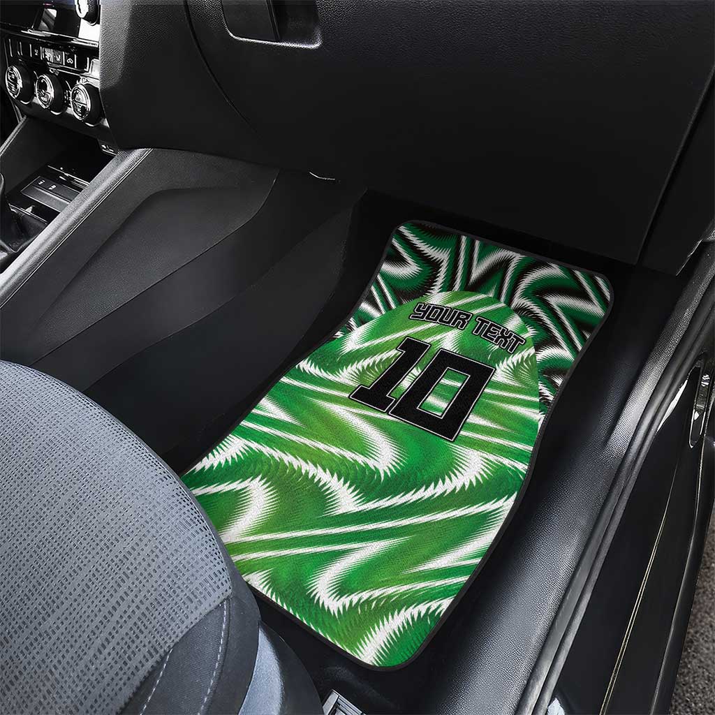 Custom Nigeria Football Car Mats Sporty Super Eagles