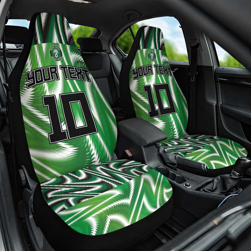 Custom Nigeria Football Car Seat Cover Sporty Super Eagles