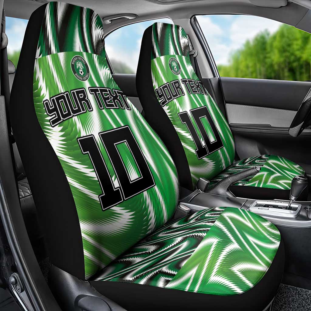 Custom Nigeria Football Car Seat Cover Sporty Super Eagles