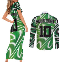Custom Nigeria Football Couples Matching Short Sleeve Bodycon Dress and Long Sleeve Button Shirt Sporty Super Eagles